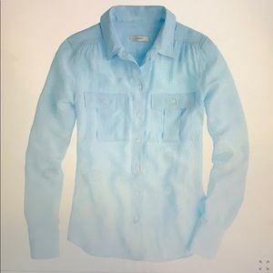 J.Crew Blythe Blouse in Silk, light blue 0